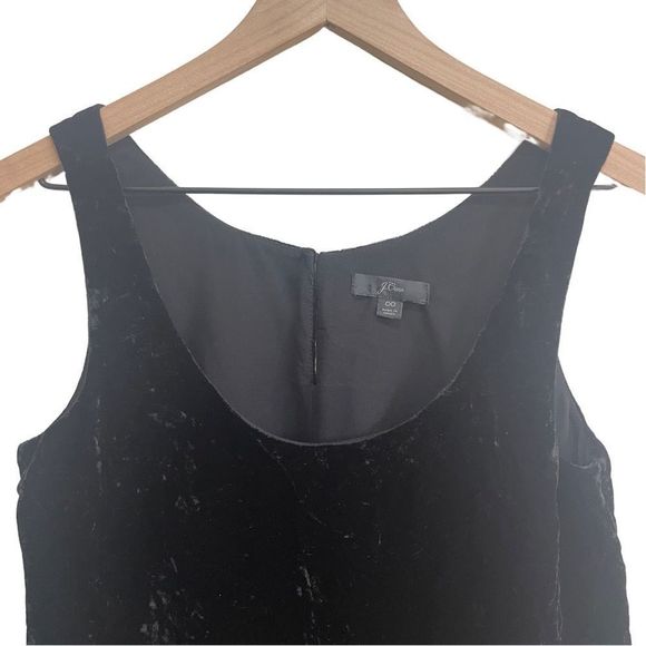 J Crew Velvet Black Tank Top Sz 00 - Picture 4 of 8